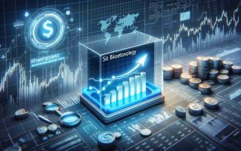 Realistic HD image illustrating the concept of shifting investor focus. A symbol representing State Street is moving towards an icon or symbol representing Vir Biotechnology, representing the large stake State Street has boosted in the company. It also depicts stock graphs and charts to convey the scenario of financial markets.